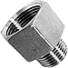 Produktbild GEWINDE FITTING aus EDELSTAHL(V4A) > Muffennippel IG(Rp) x AG(R) reduziert >>> 1/8 bis 2 Zoll WUNSCHGRÖSSE einfach selbst wählen > 1/2 Zoll auf 3/8 Zoll