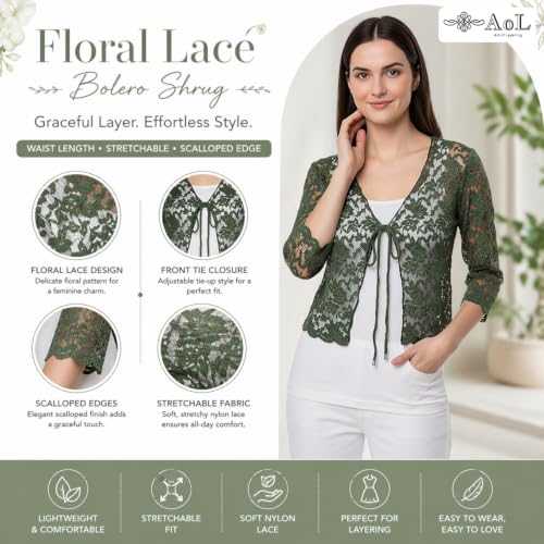 AOL green lace jacket – image 2