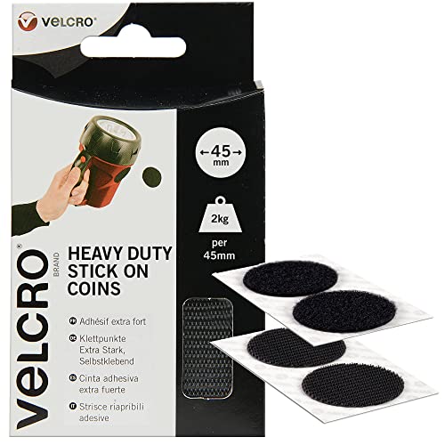 VELCRO Brand Cinta adhesiva extra fuerte 45mm x 6 Negro