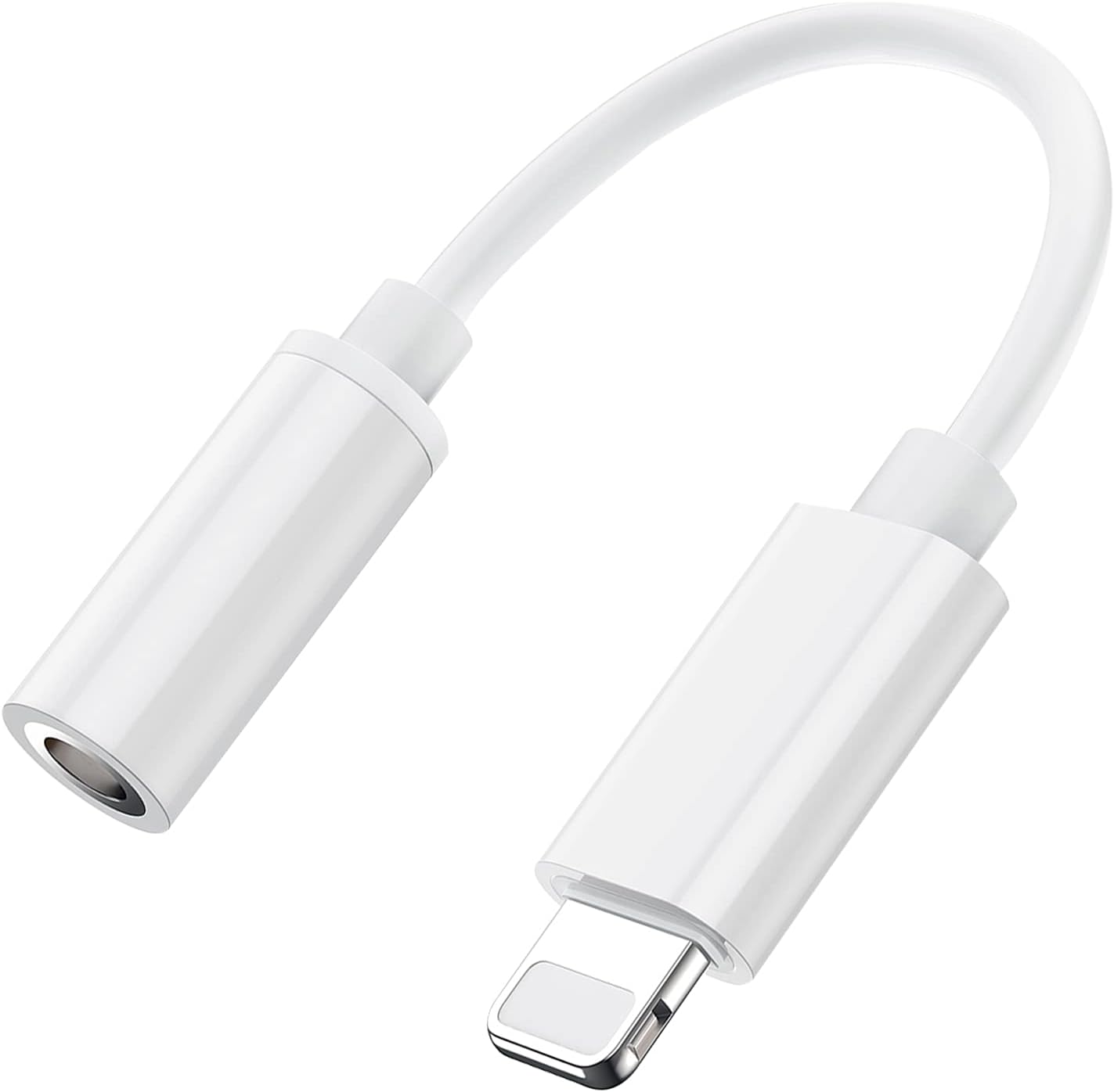 Headphone Adapter for iPhone 12, 3.5mm Headset Adapter, AUX Audio Headset Adapter, Compatible with iPhone 12 Pro / 12 Mini / 11/11 Pro / X / XS Max / XR / 8/7, Support All iOS Systems, White…