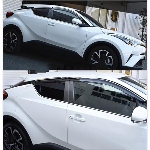 Déflecteurs de vitres latérales aérodynamiques et teintés pour CHR - 3