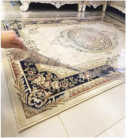 Clear Vinyl Office Chair MatWipeable Transparent Carpet Protector Easy to Clean Floor Covering 60x700cm for Home & Office Use