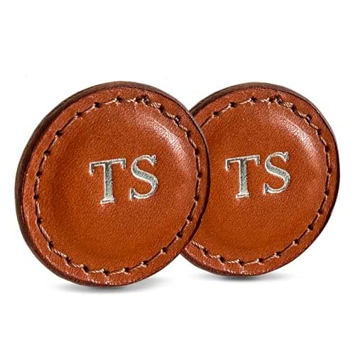 Personalized Golf Ball Markers (Tan, Set of 2) Golf Gifts
