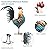 Autodaya 32" Large Metal Rooster Yard Decor, Outdoor Garden Statues, Metal Chicken Sculpture for Backyard Patio Kitchen Living Room Decor