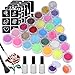 Produktbild 30 Farben Glitzer Tattoo Set, 24 Großen Glitzertuben und 6 Leuchtstoffe, 120 Blatt Einzigartig, Temporäre Flash-Tattoos Kit für Kinder und Erwachsene- Festivals, Partys, Spiele, DIY-Dekorationen