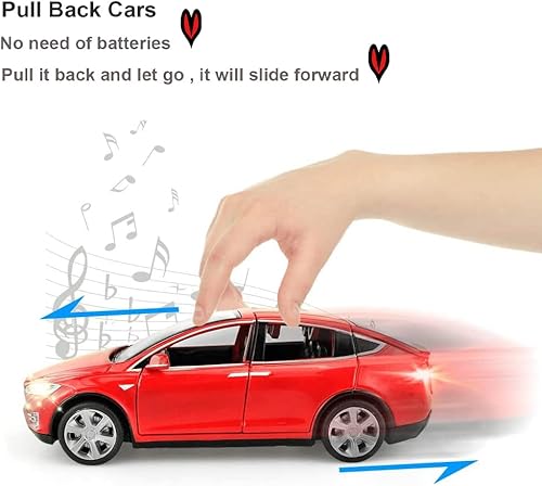 Miniatura 10 de SASBSC Diecast Car 132 - Vehículos de tracción hacia atrás, modelos de aleación, autos de juguete para 4 a 12 años, color blanco