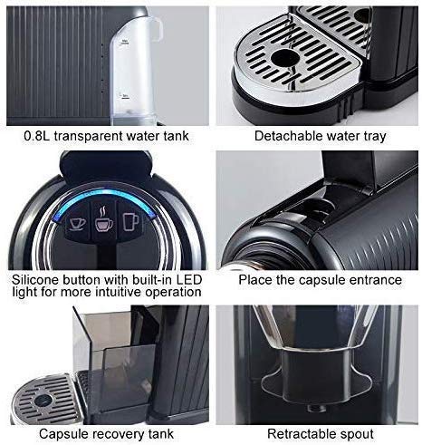 Cafetera automática de cápsulas 0.8 L con voltaje 110V miniatura 3