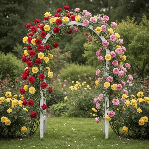 Kletterrosen-Kollektion wurzelnackt – Metanoia/Musimara/Indigo – winterhart, mehrjährig, Holland Pflanzen für Mauern, Bögen & Zäune – 3 Pflanzen – keine Samen, nicht künstlich