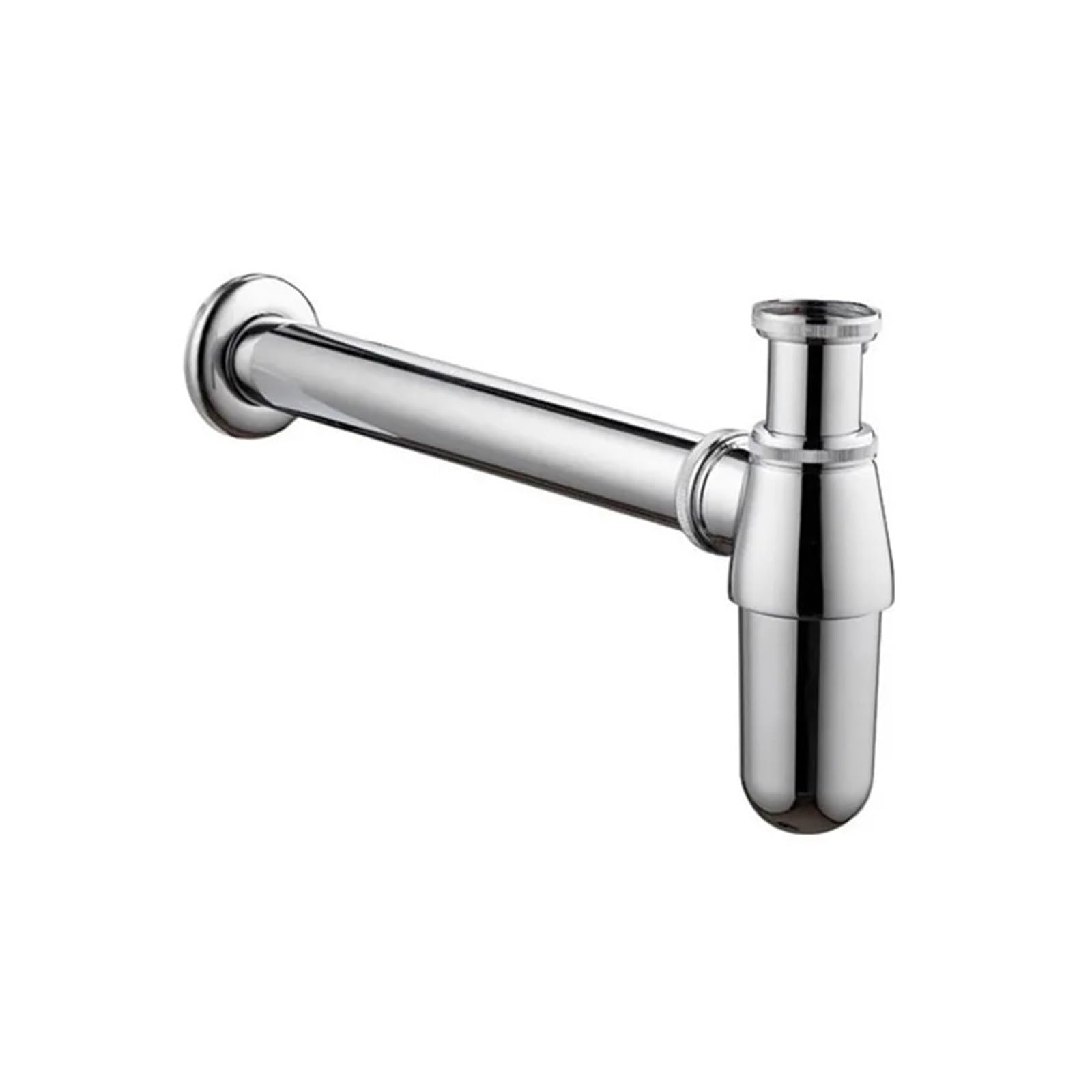Siphon mural en laiton massif, 1 pièce, piège à bouteilles, Drain de lavabo dans le mur, Style ancien Pour Bain(Brushed Bronze)