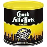 Chock Full o’Nuts New York Roast Ground Coffee, Dark Roast - 100% Premium Arabica Coffee Beans – Bold, Full-Bodied and Intense Flavored Dark Blend, 23 ounces