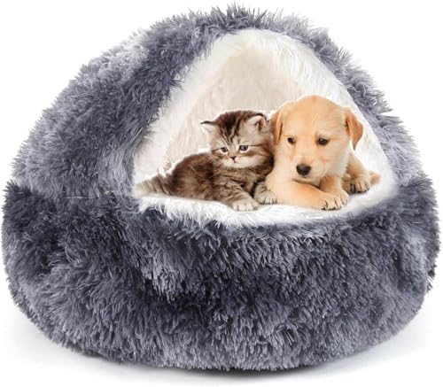 SHJOEE Letto soffice per Cani a Forma di Conchiglia Cuccia per Gatti da 60 cm Calmante Soffice Peluche Letto per Animali Domestici Divano per Lettino Gatto Cesto per Gatto e Cane