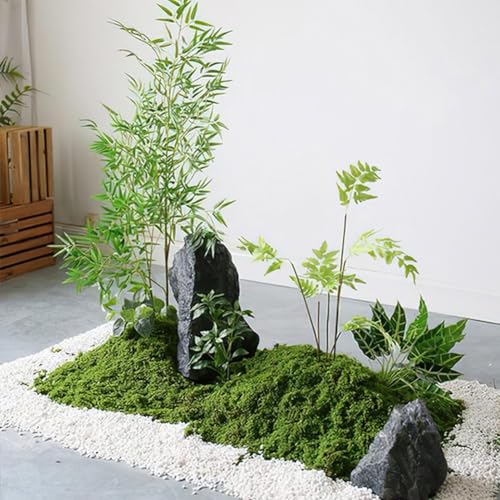 Hierba de musgo artificial, 38 x 30 cm, realista, para decoración de interiores y exteriores, césped de plástico resistente a los rayos UV para manualidades de terrarios