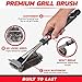 Alpha Grillers Grill Brush - Grill Cleaner Brush Grill Accessories for Outdoor Grill - Safe BBQ Brush for Grill Cleaning - Heavy Duty 17