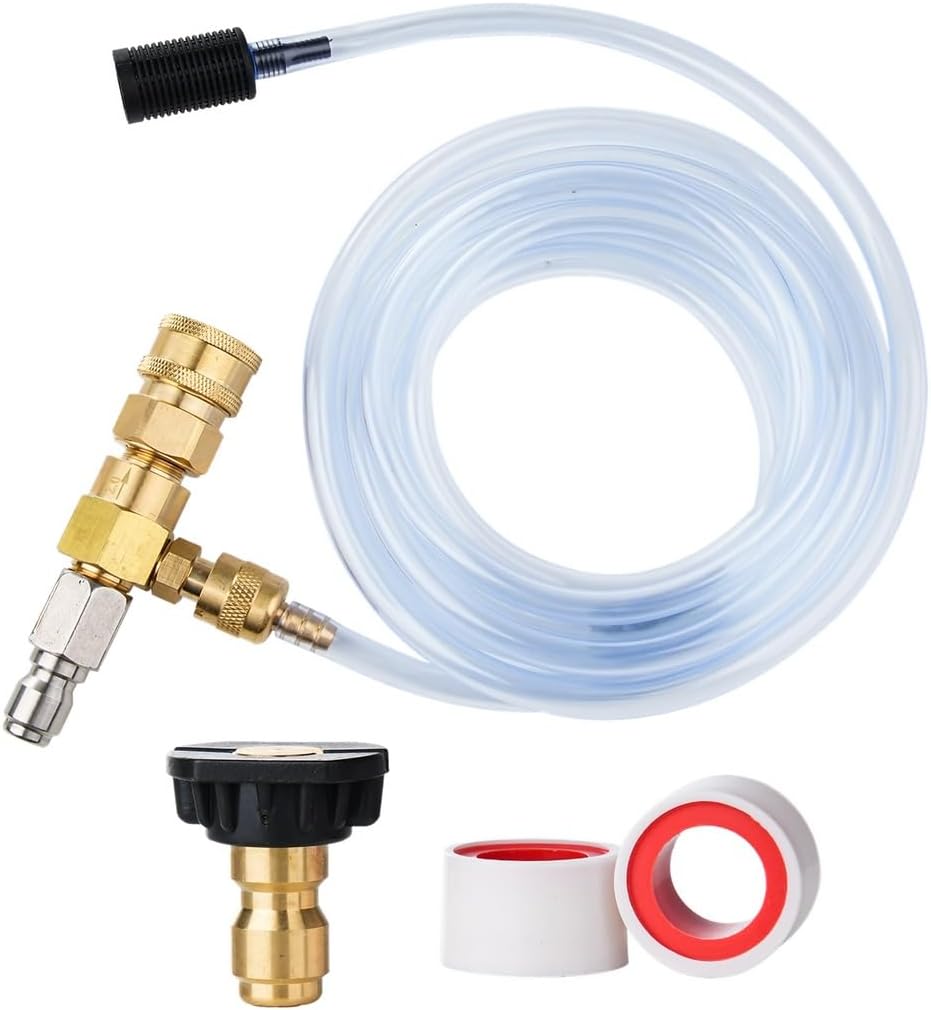 Pressure Washer Downstream Injector, Chemical Dispenser Kit with Quick Connect 3/8 Inch, Adjustable Soap Dispenser Up to 4000 Psi