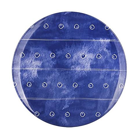 Zak Designs Batik Salad Plates, Blue Dot Cover