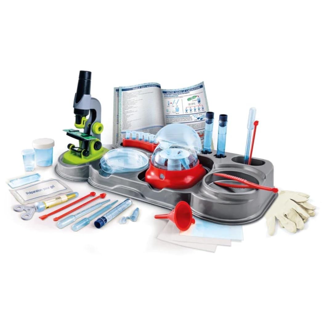 Clementoni - 52315 - Science et Jeu - Laboratoire - Super Labo de Science - avec Microscope, Centrifugeuse et 150 Expériences - Jeu pour Enfants à partir de 8 Ans et Plus