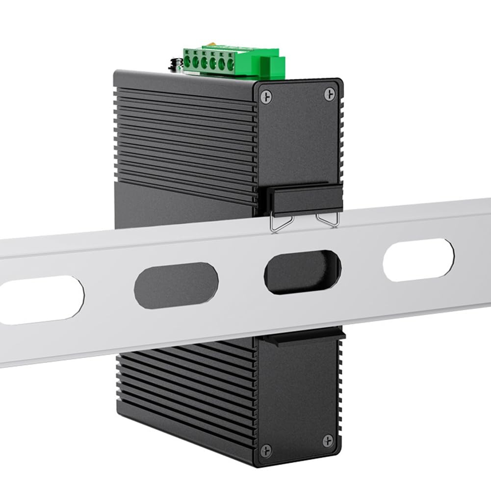 Modulo Ricetrasmettitore Interruttore Ethernet Industriale PoE Gigabit Rail Din 5 porte, Interruttore 4 porte con SFP 10/100/1000Mbps IP40 Uscita 48V Non Gestita