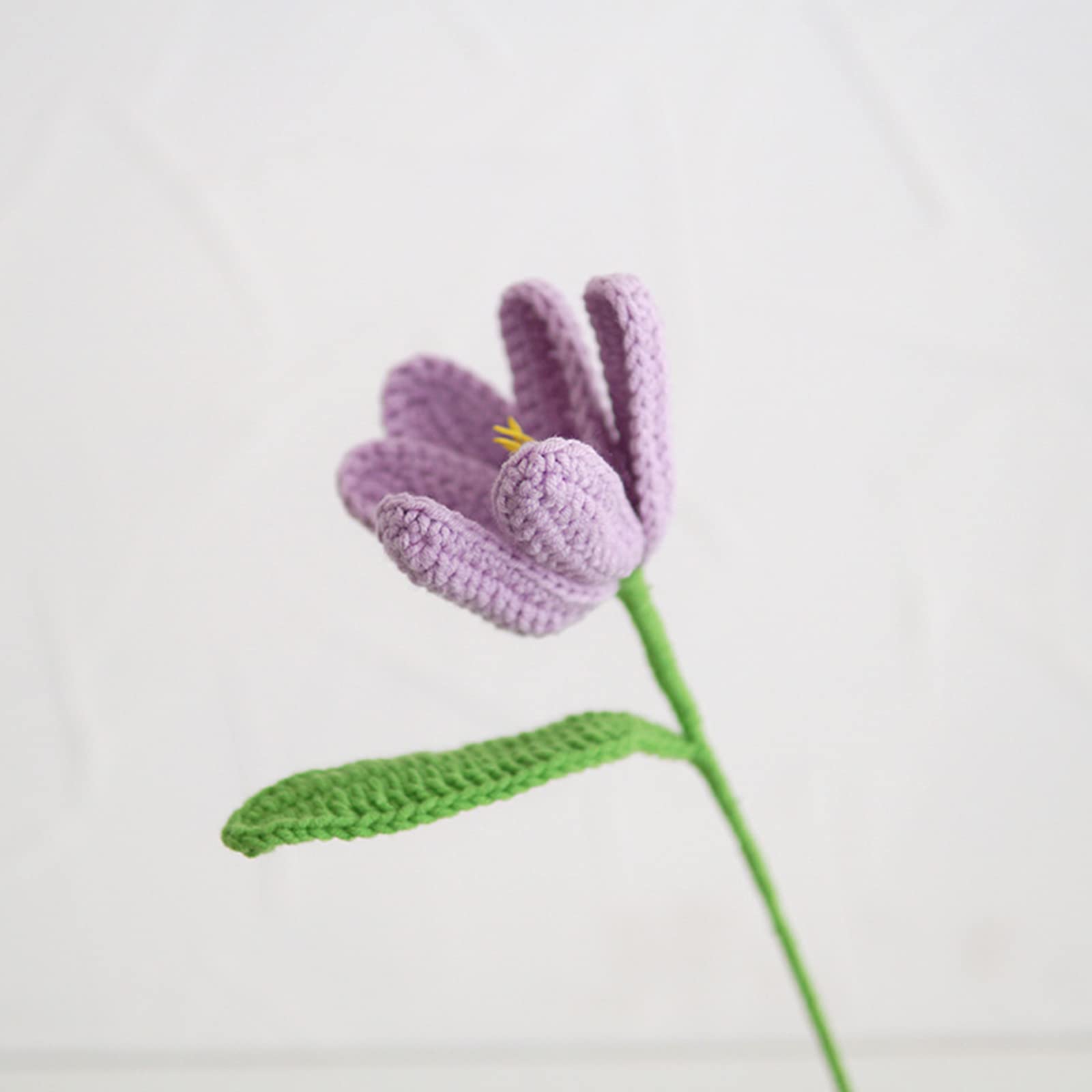 sodeber Artificial Crochet Flower Handwoven Bouquet Ornaments Art for Festival Holiday New Year Party Handwoven