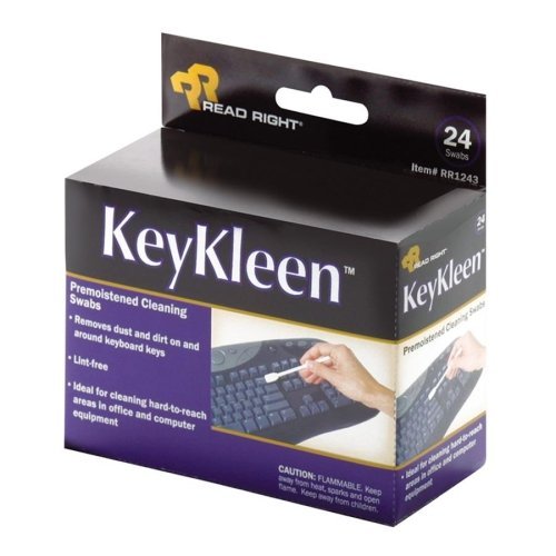 Wholesale CASE of 10 - Read/Right Pre-Moistened KeyKleen Swabs-Key Kleen Swabs, Pre-Moistened, 24/BX