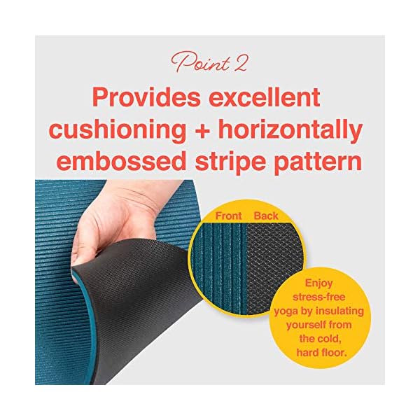 Primasole Yoga Mat Eco-Friendly Material 1/2"(10mm) Non-Slip Yoga Pilates Fitness at Home & Gym Twin Color Jango Green/Black PSS91NH075A