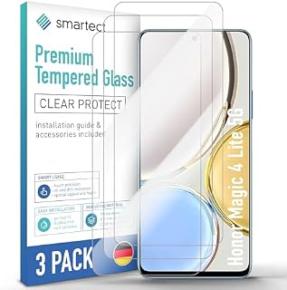 smartect Szkło Hartowane [3 Sztuki, Clear] dla Honor Magic 4 Lite 5G, Szklana Ochrona Ekranu 9H, Ochraniacz Ekranu bez Pęcherzyków, Bez Odcisków palców