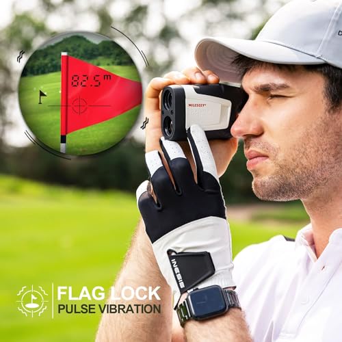 Image of Mileseey Golf Range Finder with Slope On /Off, 660 Yards Range finder with Flag-Lock and Vibration, Legal for Tournament Play, ±0.55yard Accuracy, 6X Magnification, Carrying Case, Free Battery