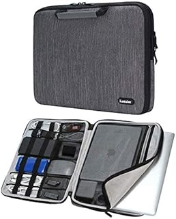 iCozzier 13-13.3 Inch Handle Laptop Sleeve Electronic Accessories Organizer Protective Bag Cover for 13" Macbook Air/Macbook Pro/Pro Retina CaseGrey