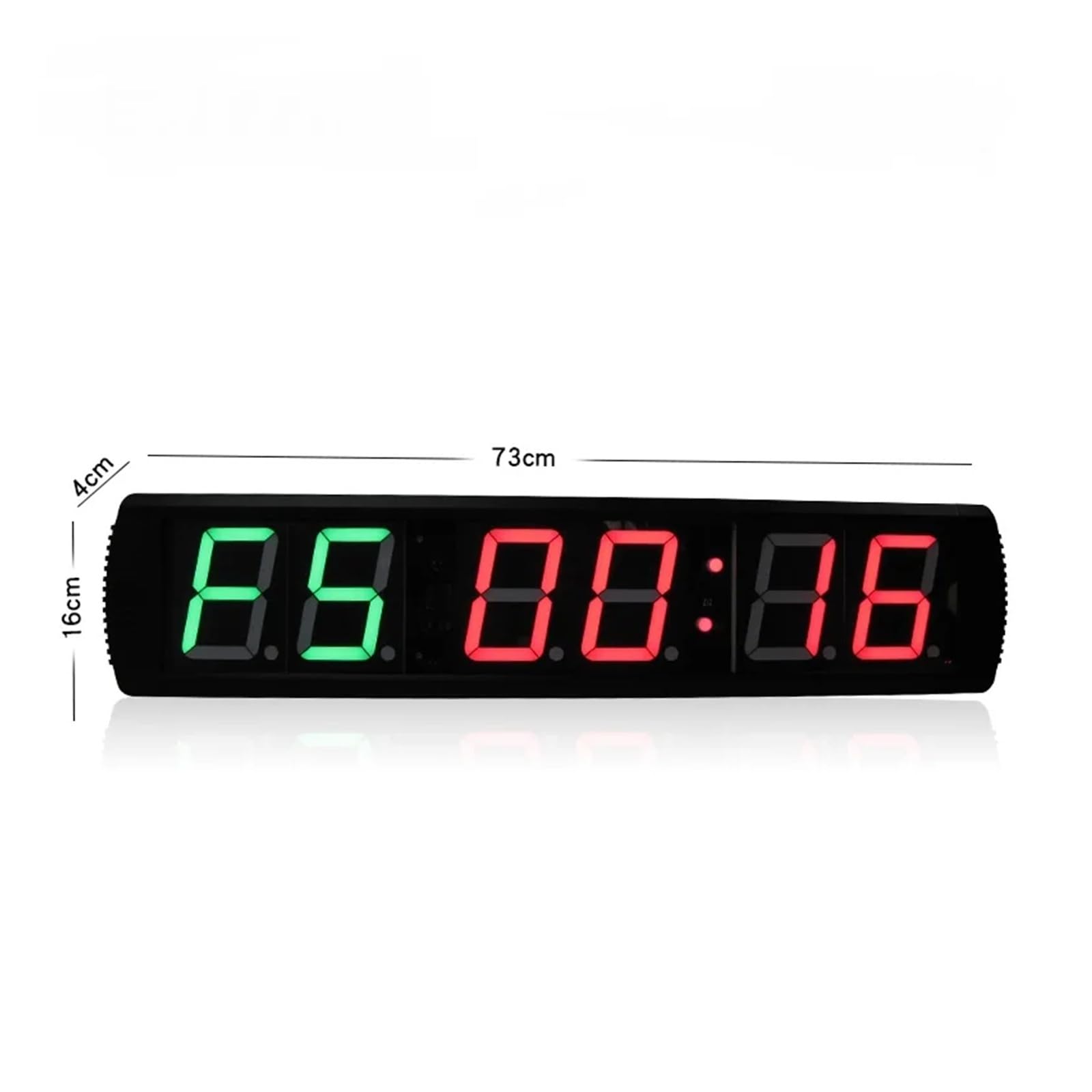 Reloj de pared con temporizador de intervalos de 4 pulgadas, de aluminio, con cuenta regresiva y progresiva. Uso en múltiples escenarios(Blue-app-remote)