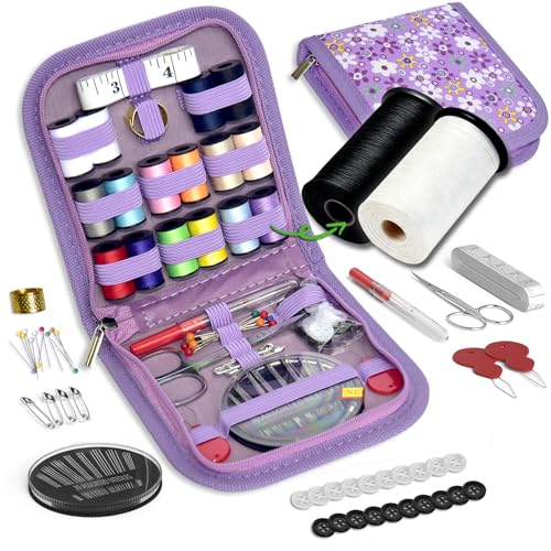 Sewing Kit Gifts for Grandma, Mom, Friend, Traveler, Adults, Beginner,