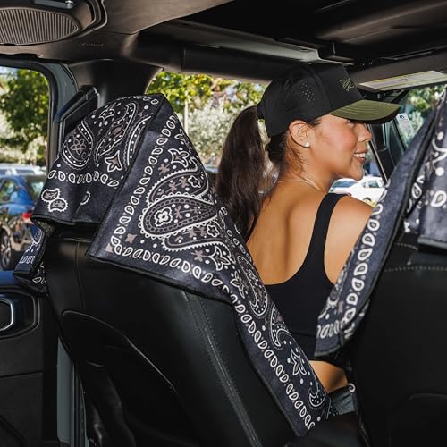 Image of Sprints Athletic Running Towel, Full-Sized, Car Seat Cover - Performance Microfiber (Paisley Probs)