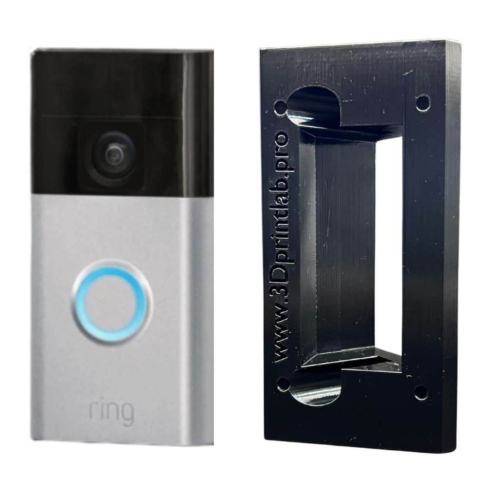 Ring Doorbell 2nd Generation – 45° Angled Wall Mount Bracket | Left or Right Tilt | 3D Printed PETG