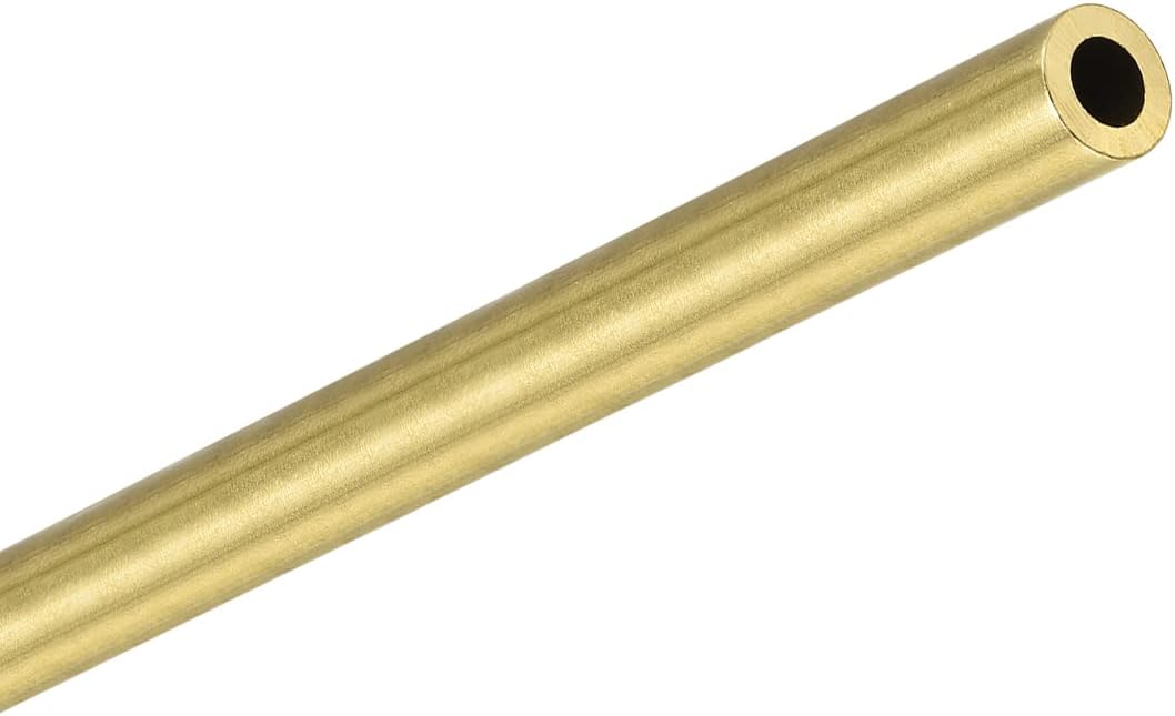 Brass Round Tube 4mm OD 1mm Wall Thickness 200mm Length Pipe Tubing 3 Pcs