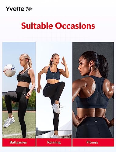 Yvette Zip Front Sports Bra - High Impact Sports Bras For Women Plus Size Workout Fitness Running,Rose Red #TOP5