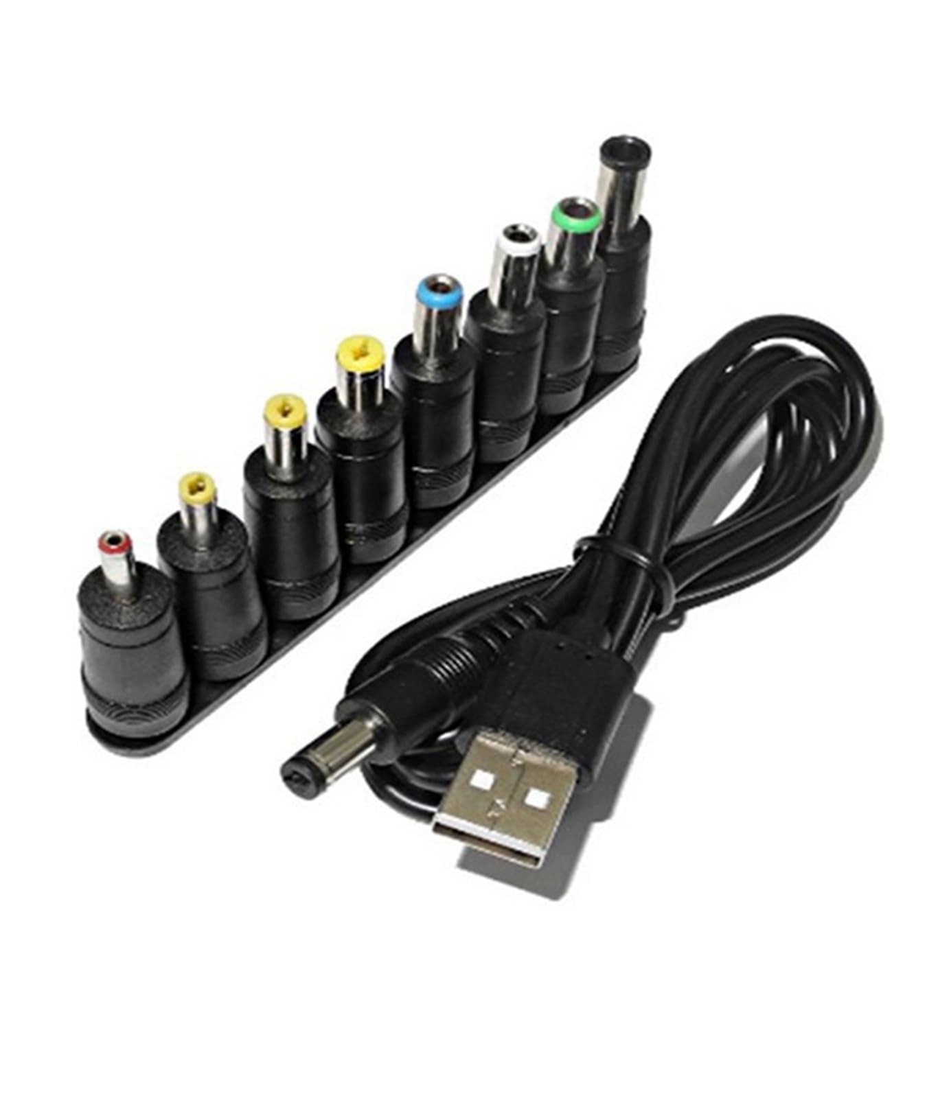 USB na DC 5,5 x 2,1 mm 8 w 1 kabel do ładowania Interchangeable Plug Converter