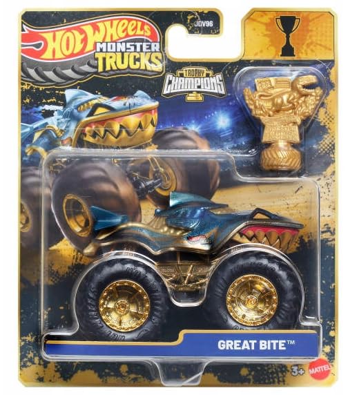 Hot Wheels Monster Trucks Trophy Champions Great Bite 1:64 miniatura 1