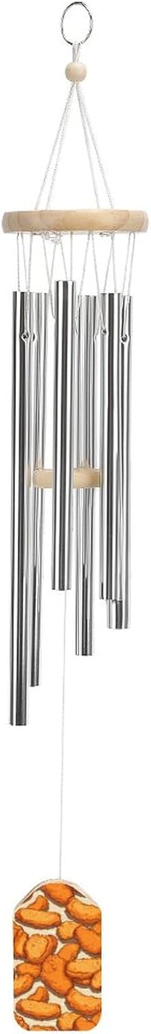 Chicken Nuggets Food Wooden Wind Chimes Deep Tone Memorial Windchime for Outside Garden Home Decoration