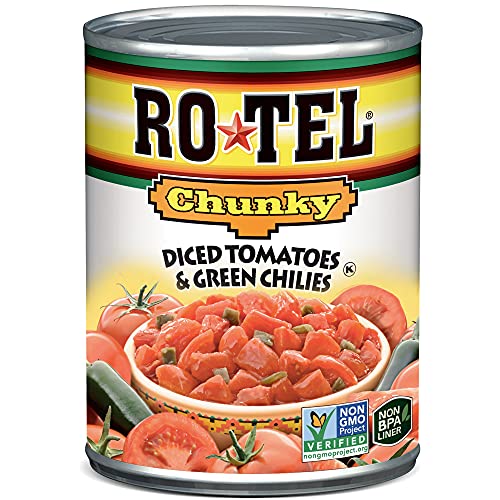 Ro-Tel Chunky Diced Tomatoes & Green Chilies, 10-Ounce Cans (Pack of 12)