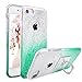 iPhone 7 Case, ZUBA [Sparkling Shine Series] Ultra Slim Glitter Bling Crystal Shock Absorbent Hybrid Case Cover for Apple iPhone 7 with 1 Ring Holder Kickstand [Teal]