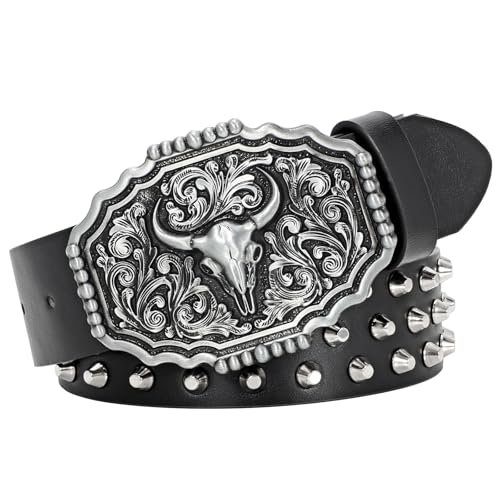 BELTROAD Cowboy Cowgirl Belts for Women Men Western Belts for woman Rhinestone Belt With Western Buckle