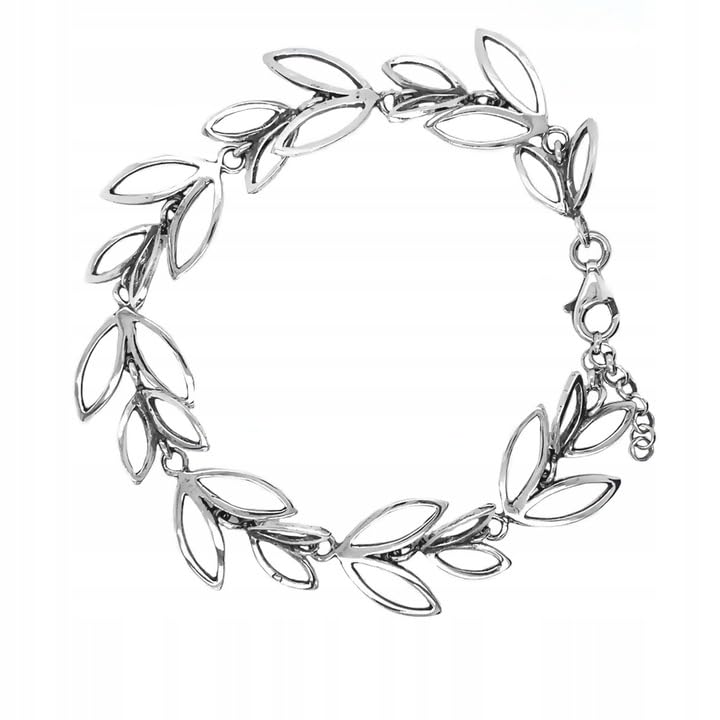Bracelet plume argent sterling moderne style quotidien