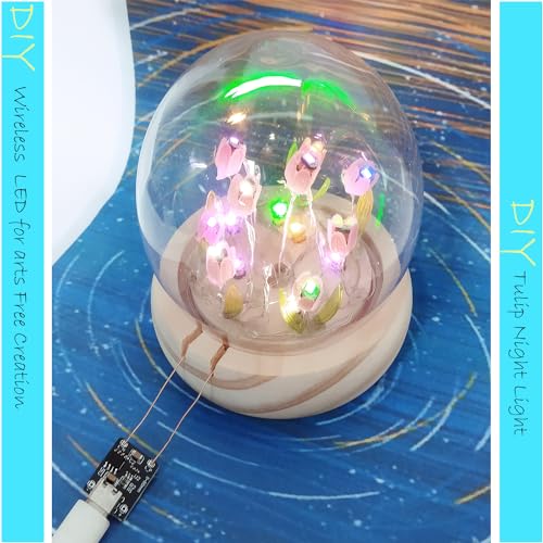 Kabellose LED-Lichter, automatische Induktion, kabellos, hohe Helligkeit, 12 Stück, bunt, für Kunst- und Bastelsets, für mehr Spaß im Leben
