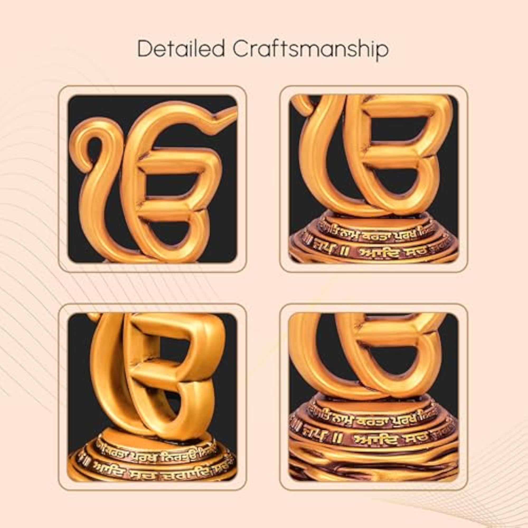 Ek Onkar Idol 3.5 Inch Sikh Religious Symbol Showpiece