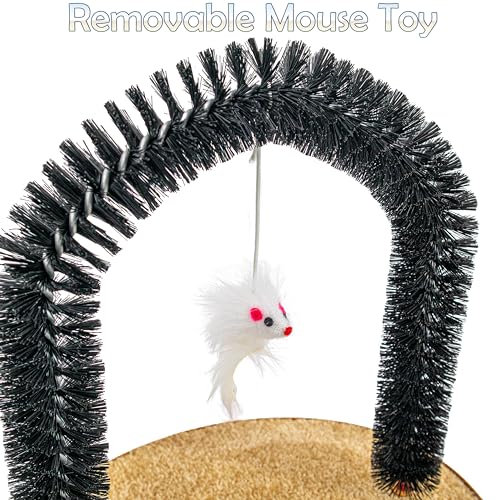 Arco de Cepillado y Juego para Gatos con Ratoncito y Alfombra miniatura 3
