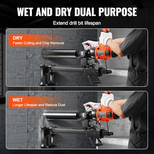 image for VEVOR 2 in1 Handheld & Stand-Mount Core Drill, 0.8-6.3in Drilling Diam