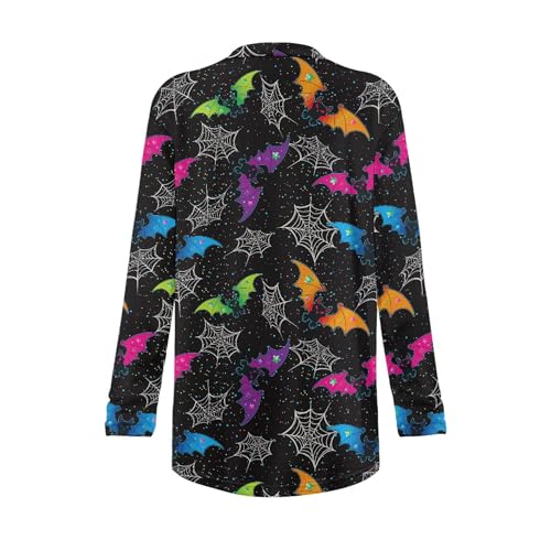 Image of Forchrinse Red Ladybug Cardigan for Women Causal Long Sleeve Open Front Cardigans Sweater Fashion 2024 Fall Coat with Pockets
