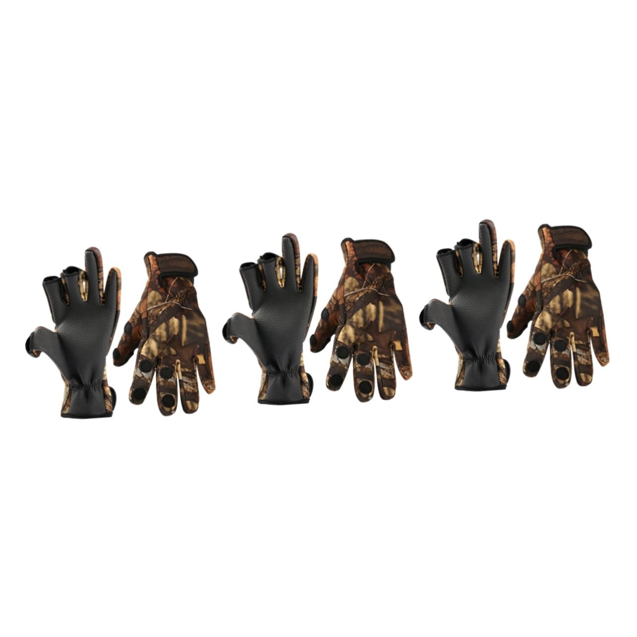 Kisangel 3 Pares Guantes Cortavientos para Exteriores Guantes al Aire Guantes de Pesca disfarce Disguise Guantes de Montar Guantes Antideslizantes para Pesca Mantener Caliente Pescar