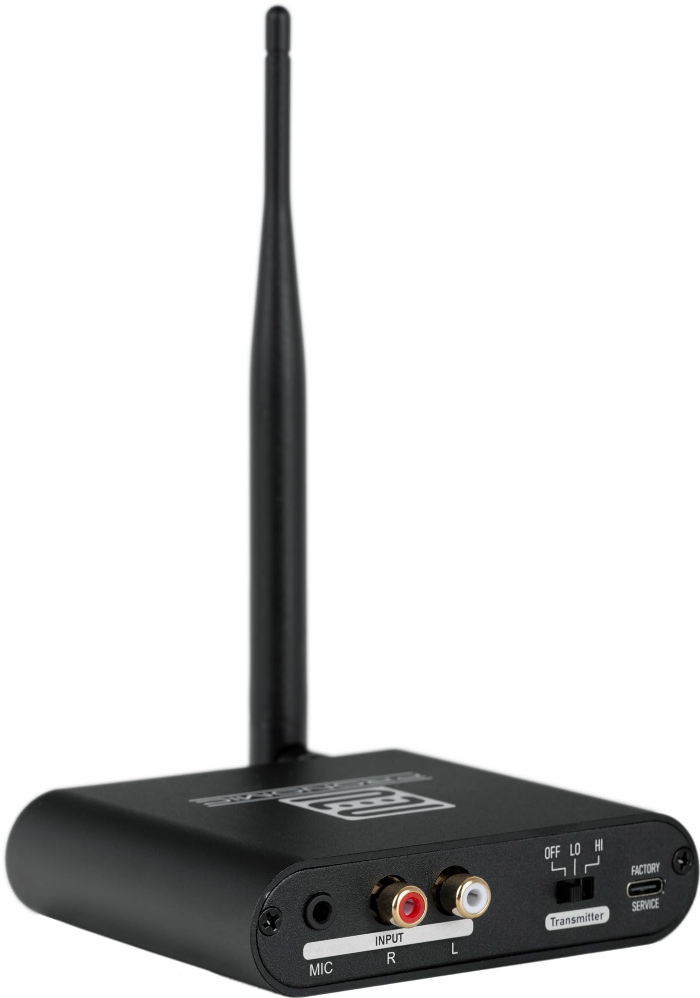 Pronomic SDT-40 Silent Disco V2 Sender - 863-865 MHz UHF Funkübertragung - bis 100 m Reichweite - Stereo Audio - Line In XLR Cinch - stabiles Metallgehäuse - für Events Partys DJ Verleih - Schwarz
