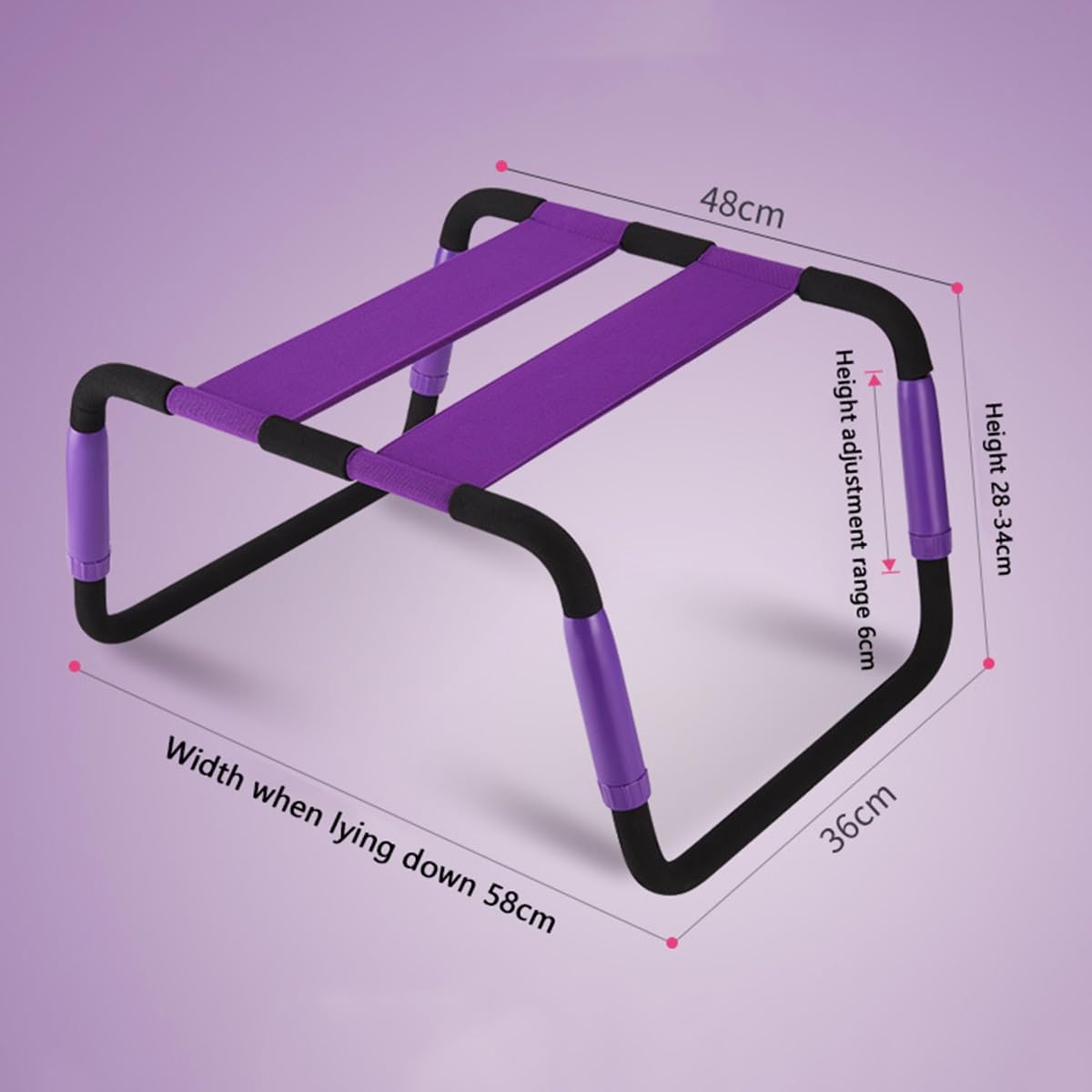 Chaise sexuelle, banc sexuel multifonction réglable, siège sexuel pour le plaisir des couples, jouet fantaisie pour adulte(Purple)