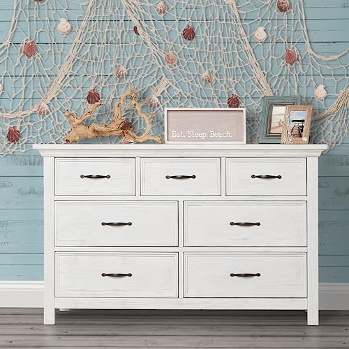 Evolur-Belmar-Double-Dresser-in-Weathered-White-Comes-Assembled-Included-Anti-Tip-Kit-Seven-Spacious-Drawers-Dresser-for-Nursery-Bedroom-Wooden-Nursery-Furniture Evolur Belmar Double Dresser in Weathered White Comes Assembled Included Anti Tip Kit Seven Spacious Drawers Dresser for Nursery Bedroom Wooden Nursery Furniture