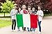 DANF Italy Flag 3x5 Ft Thick Polyester, Fade Resistant, Brass Grommets, Canvas Header italian National Flags 3 X 5 Feet